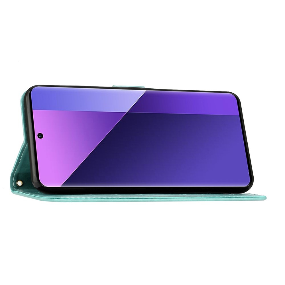 Virágok könyv tok Xiaomi 15 - teal - teal