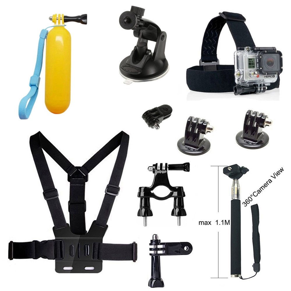 10 darabos akciókamera tartozékkészlet