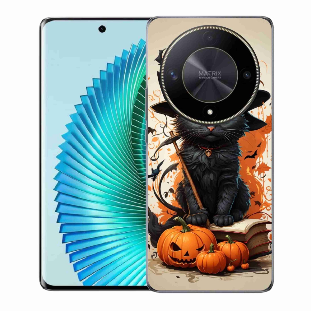 Zselés borítás mmCase a Honor Magic 6 Lite 5G számára - cat wizard