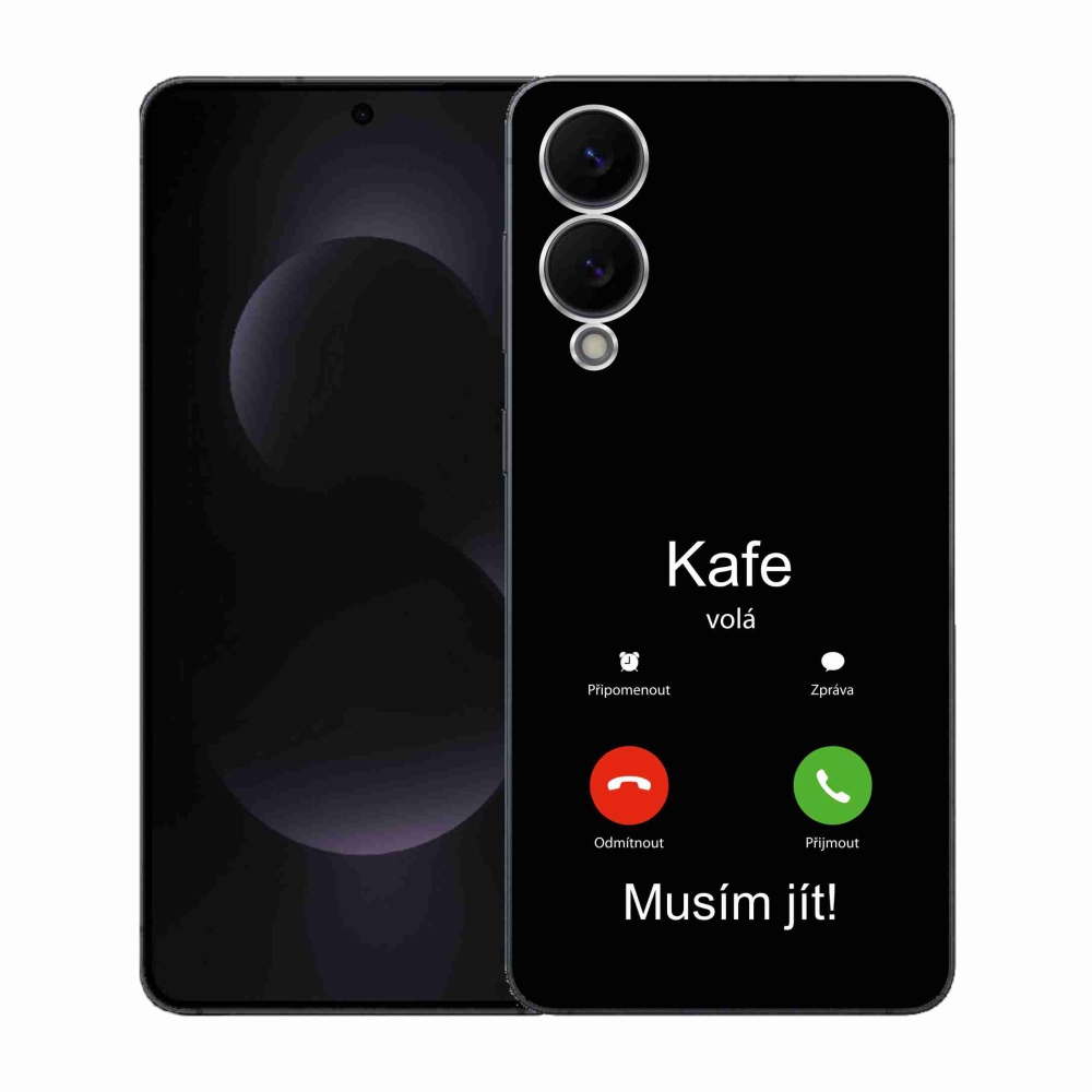 Gél borítás mmCase Samsung Galaxy S25 Edge készülékhez - kávé hívó fekete háttér