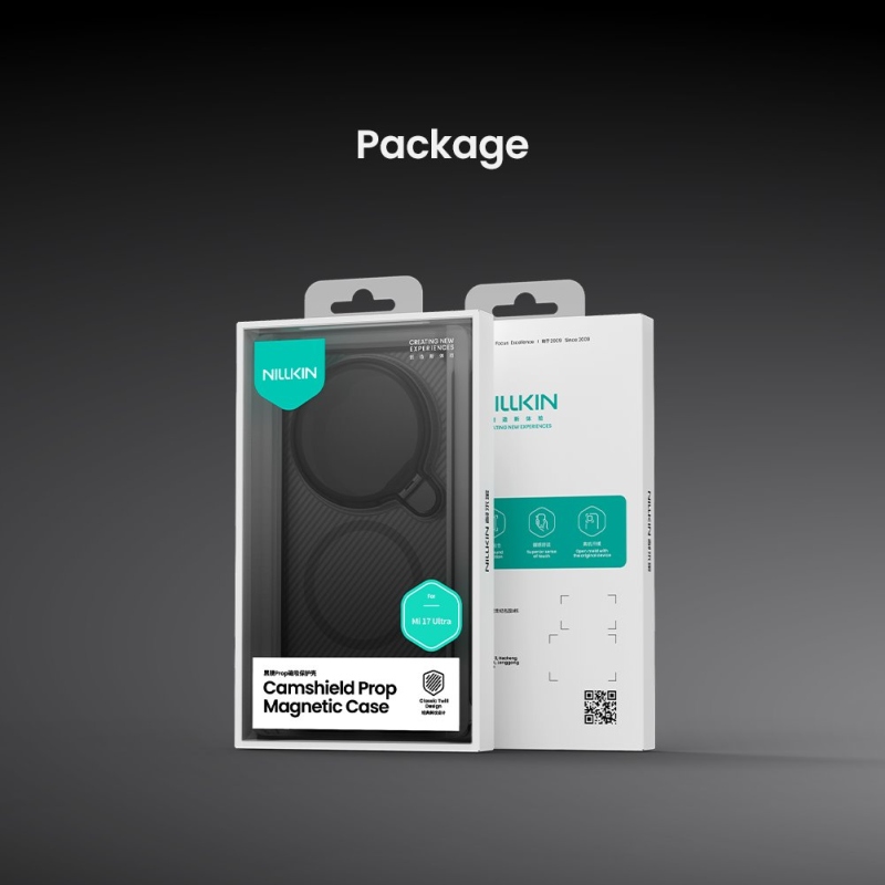 Nillkin CamShield Prop mágneses (átlátszó lencse) hátlap Xiaomi 17 Ultra átlátszó fekete