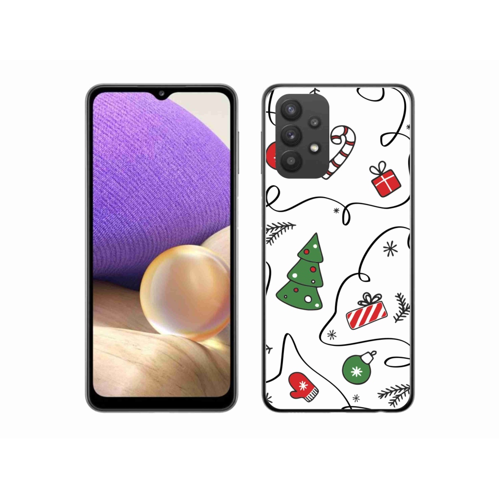 Gél borító mmCase Samsung Galaxy A32 5G - Karácsonyi motívumok