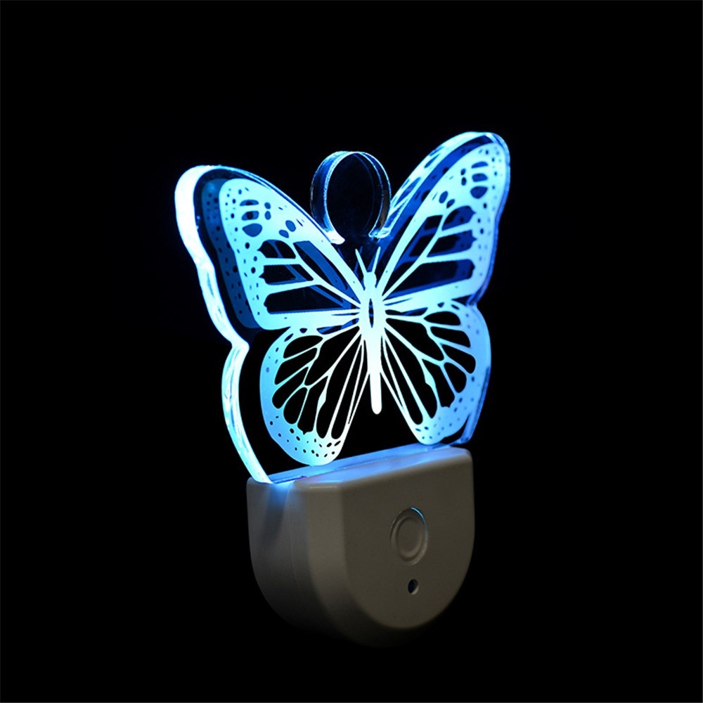 Gyerek LED éjszakai fény szenzoros konnektorba - pillangó