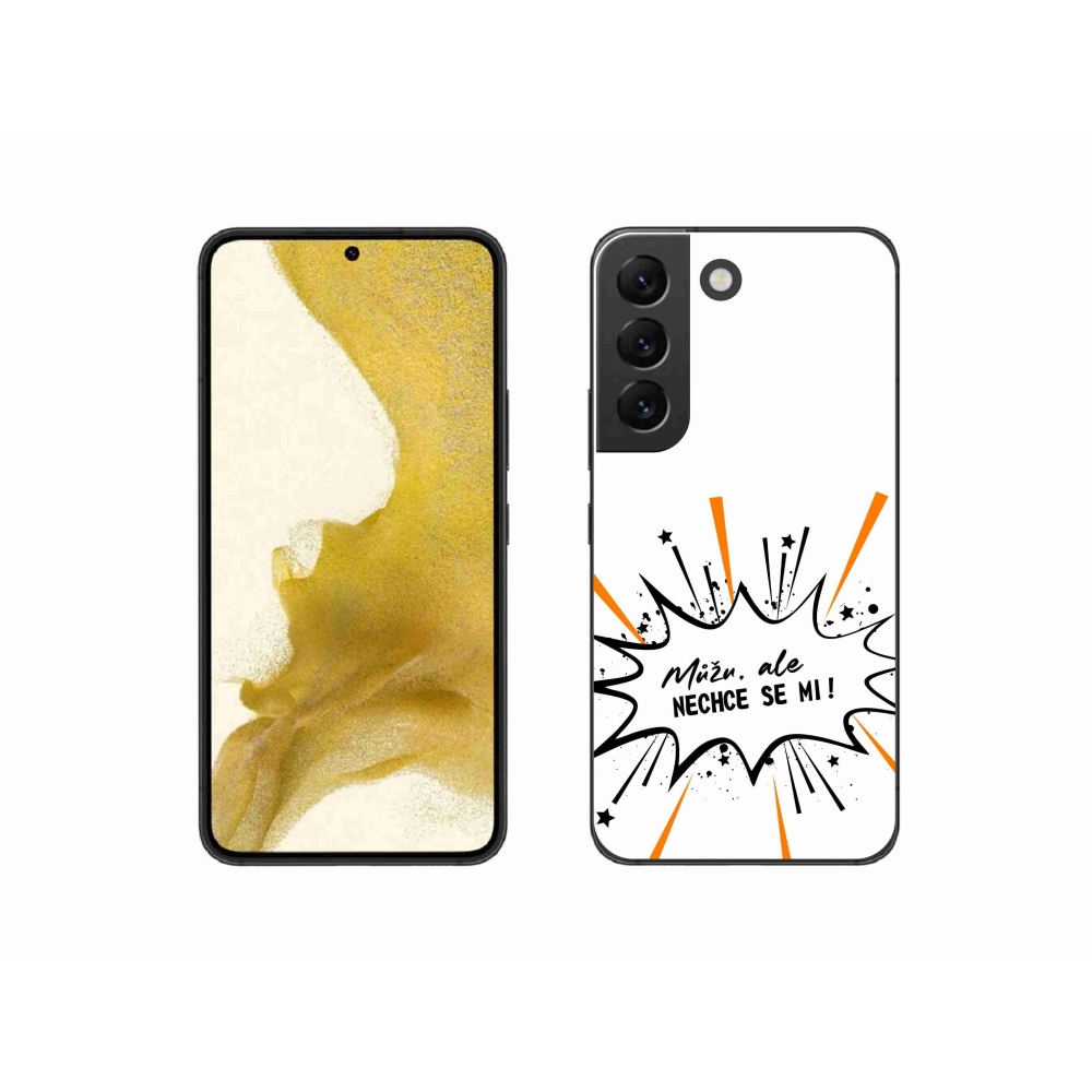 Gél borító mmCase Samsung Galaxy S22 5G - vicces szöveg 11 fehér háttér