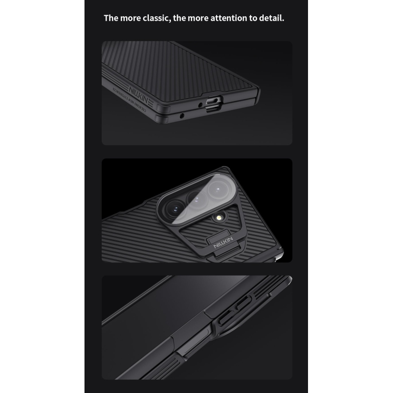 Nillkin CamShield Prop mágneses tollnyílás (átlátszó lencse) hátlap Samsung Galaxy Z Fold 7 fekete
