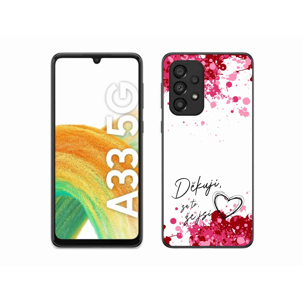 Gél borító mmCase Samsung Galaxy A33 5G - text in love 2 fehér háttérrel