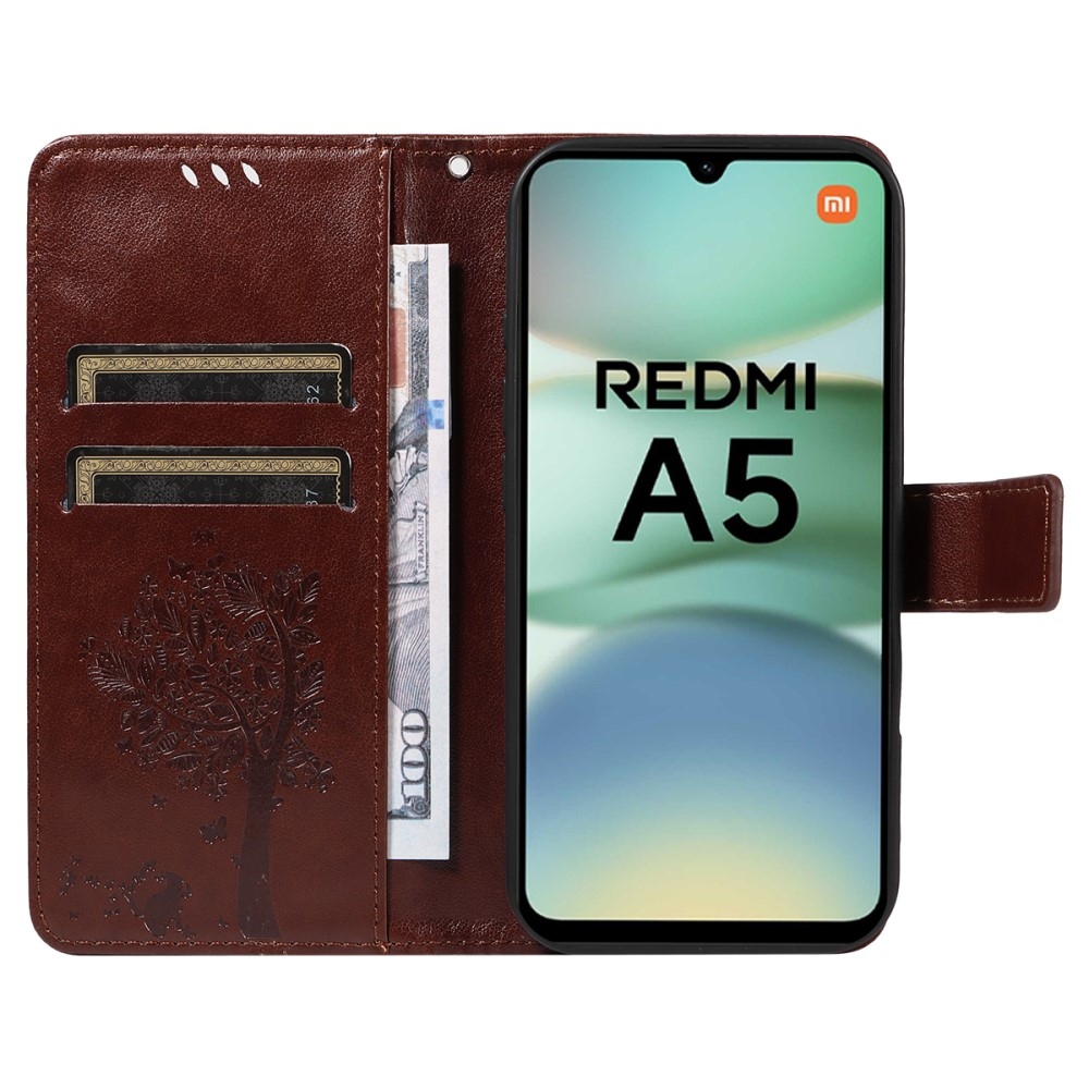 Fák könyvtáska Xiaomi Redmi A5 (173.45x79.35x8.45mm) - barna