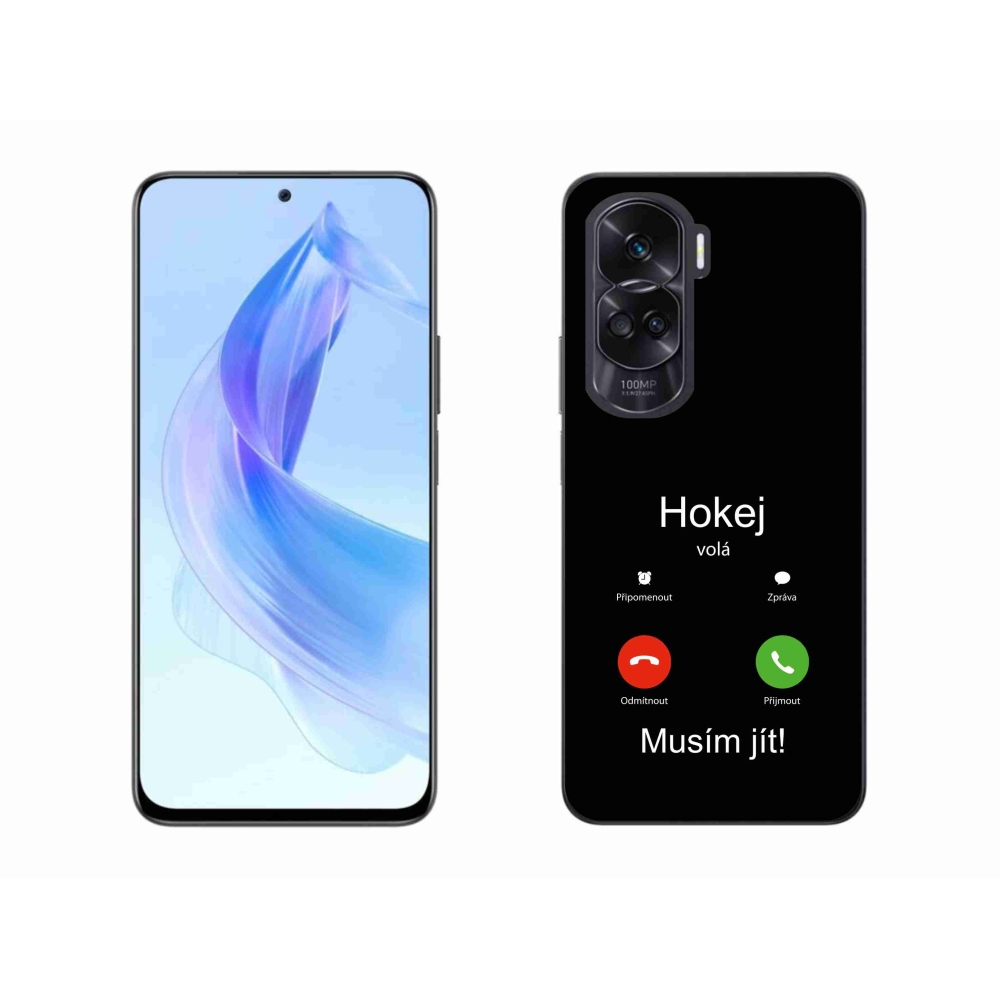 Gél borítás mmCase a Honor 90 Lite-hoz - hoki hívások fekete háttérrel