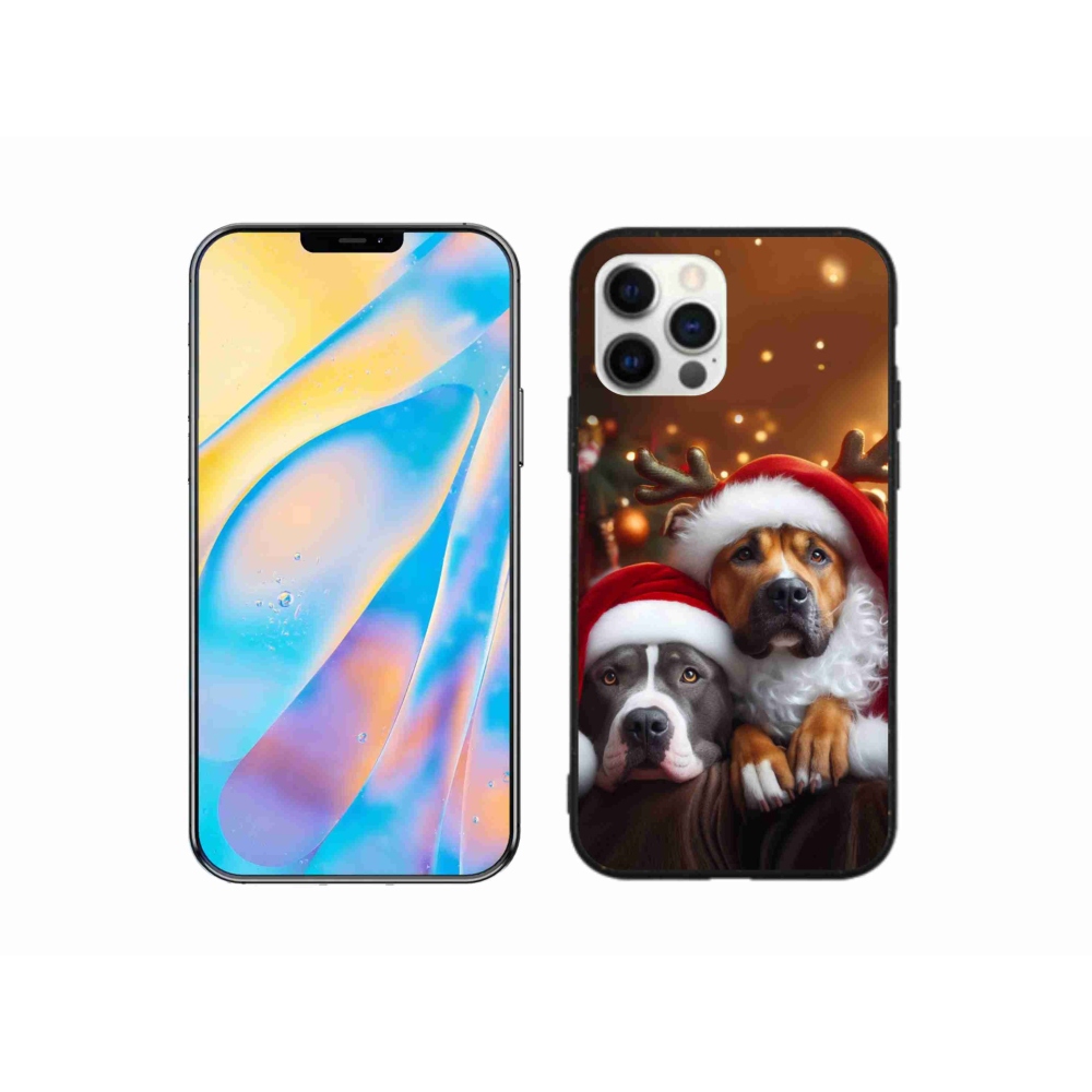 Gél borítás mmCase iPhone 12 Pro készülékhez - Karácsonyi kutyák
