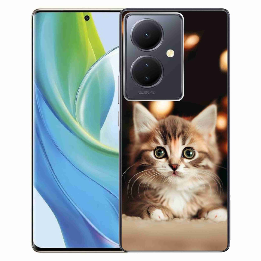 Gélburkolat mmCase a Vivo V29 Lite 5G-hez - aranyos cica 2