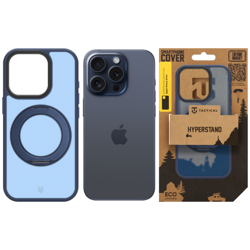 Tactical MagForce Hyperstand tok az Apple iPhone 15 Pro-hoz, mélykék