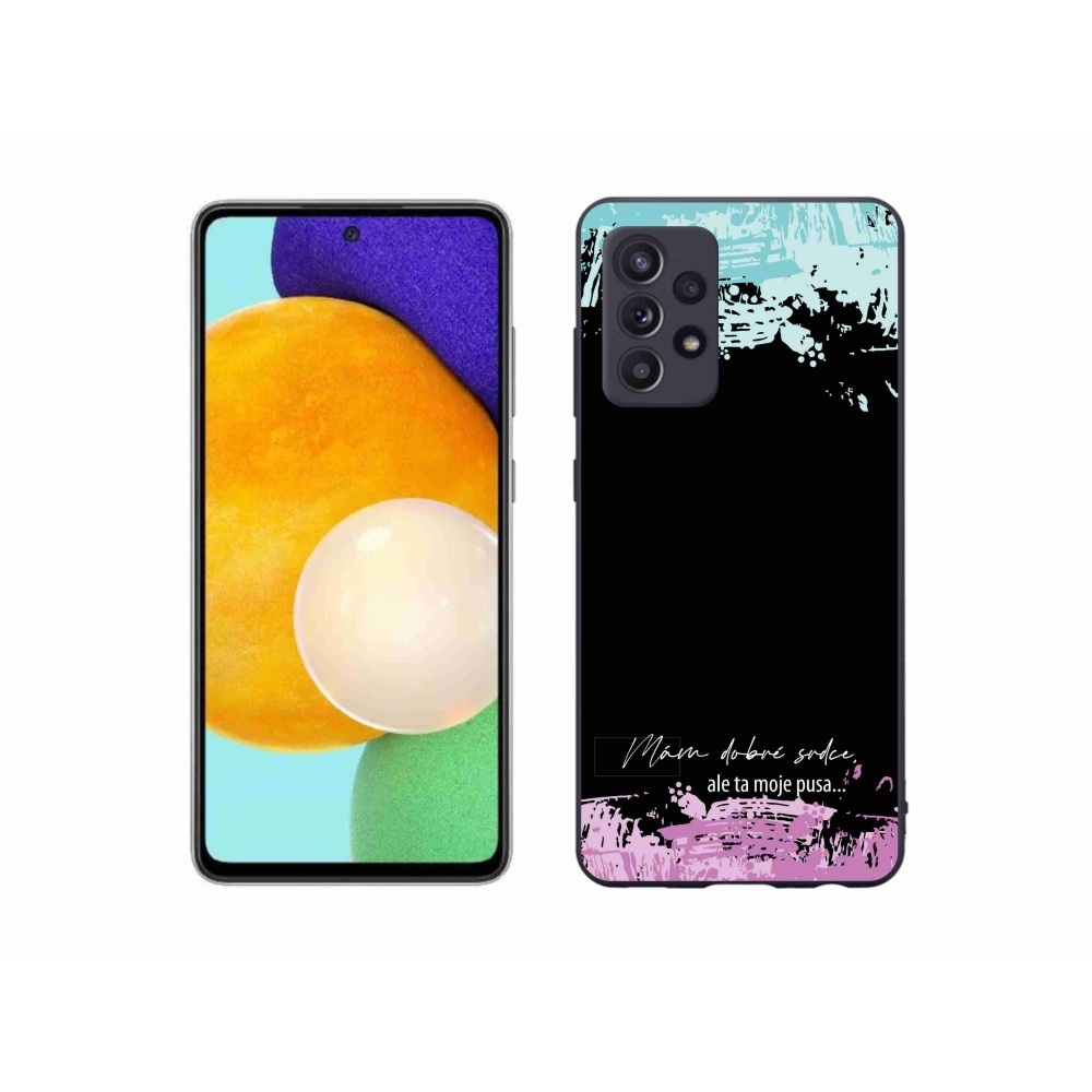 Gél borító mmCase Samsung Galaxy A52/A52 5G - vicces szöveg 3 fekete háttérrel