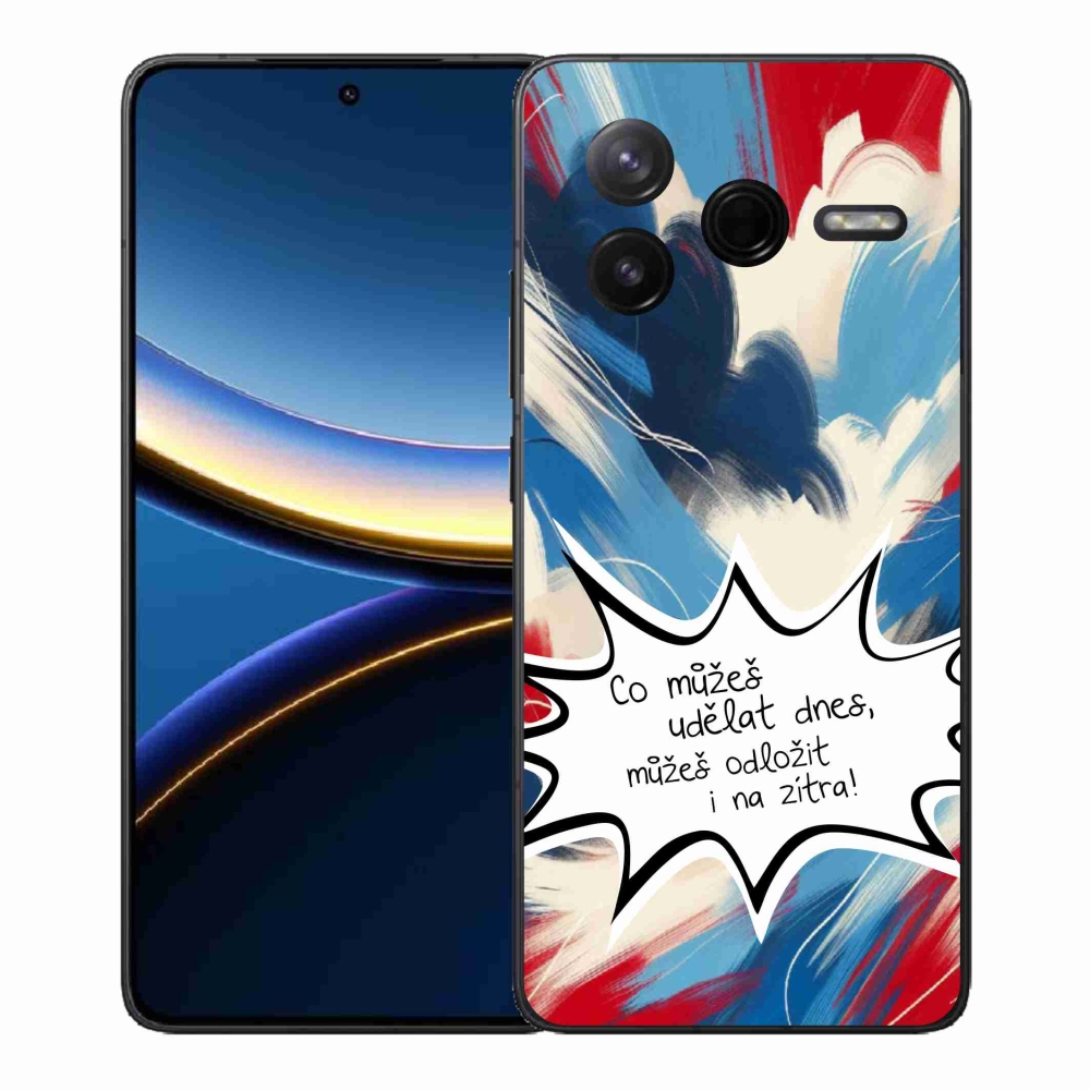 Gél borító mmCase a Xiaomi Poco F7 Pro számára - vicces szöveg 9 fehér háttér