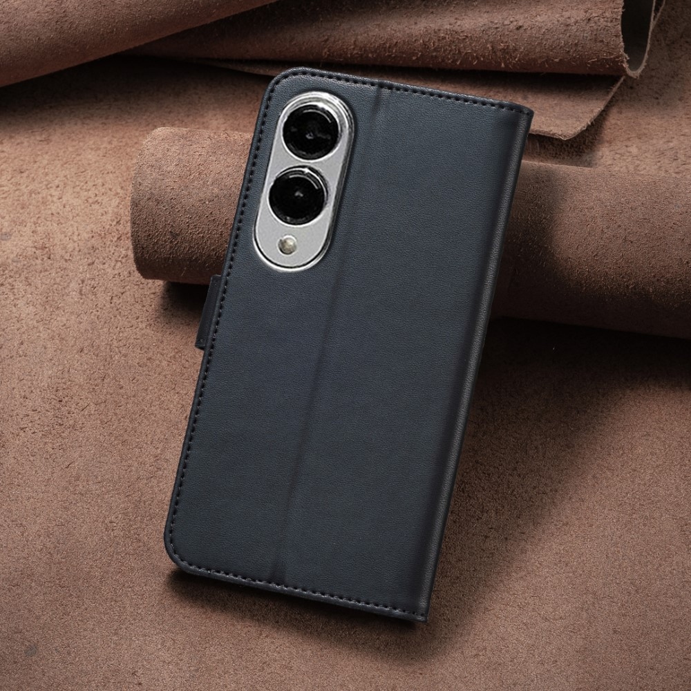 Clover könyv tok Samsung Galaxy S25 Edge készülékhez - fekete