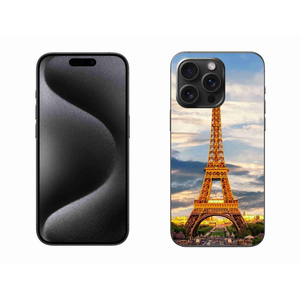 Zselés borítás mmCase iPhone 15 Pro Max készülékhez - eiffel-torony 3