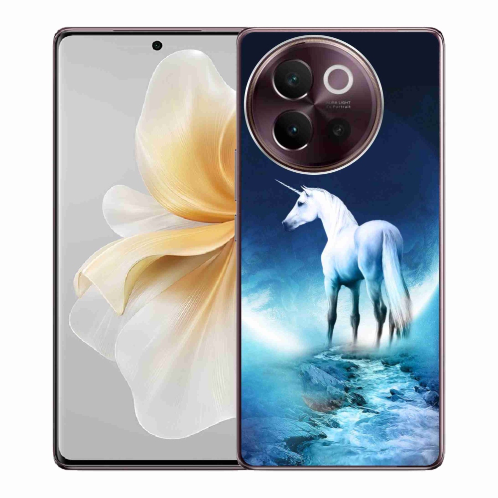 Gél borítás mmCase a Vivo V40 Lite 5G-n - fehér egyszarvú
