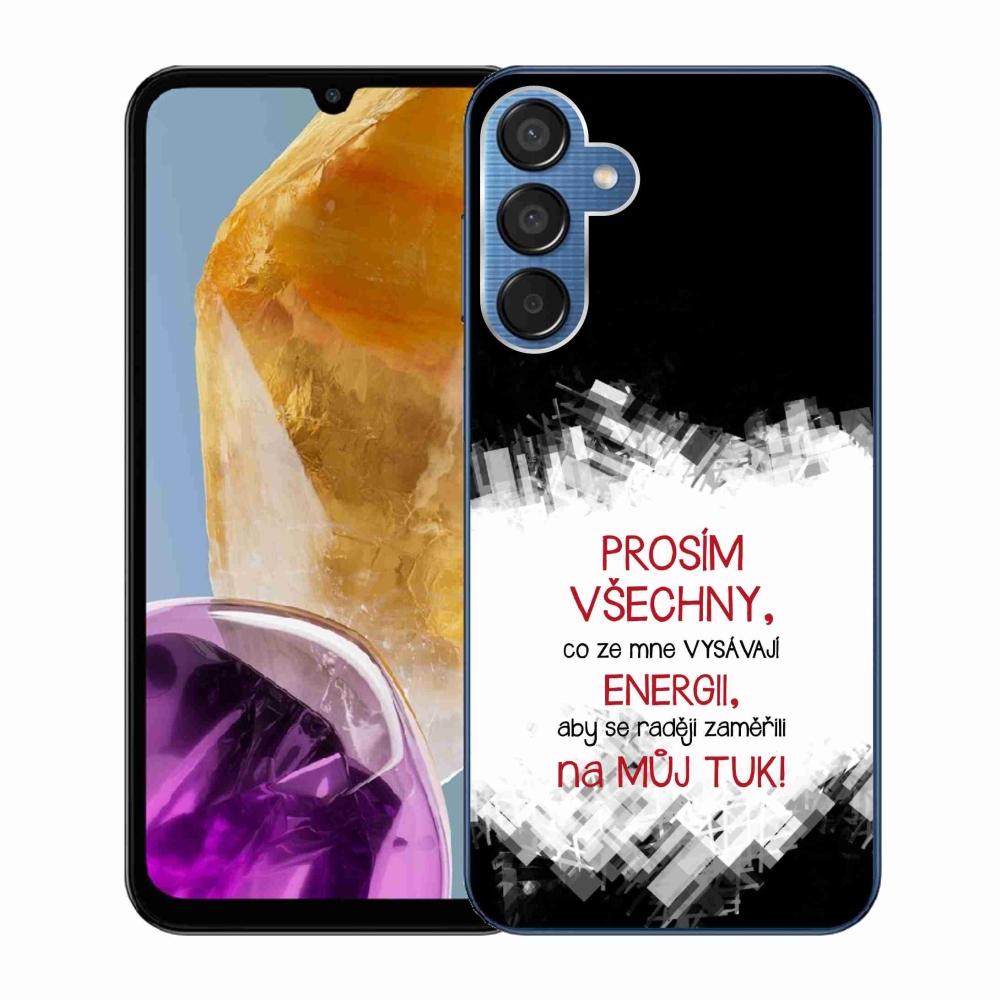 Gél borító mmCase Samsung Galaxy M15 5G - vicces szöveg 1 piros