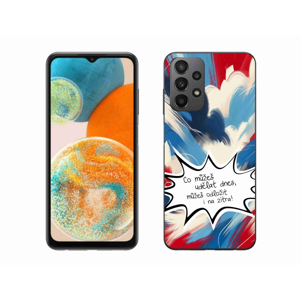 Gél borító mmCase Samsung Galaxy A23 4G/5G - vicces szöveg 9 fehér háttér