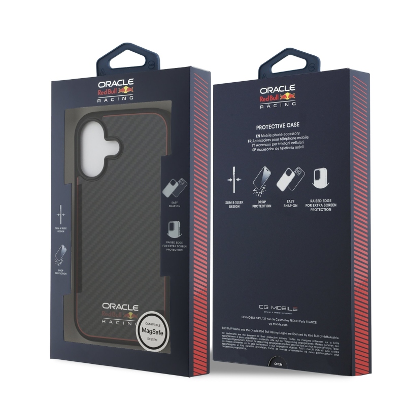 Red Bull Kevlar MagSafe hátlap iPhone 17 Fekete