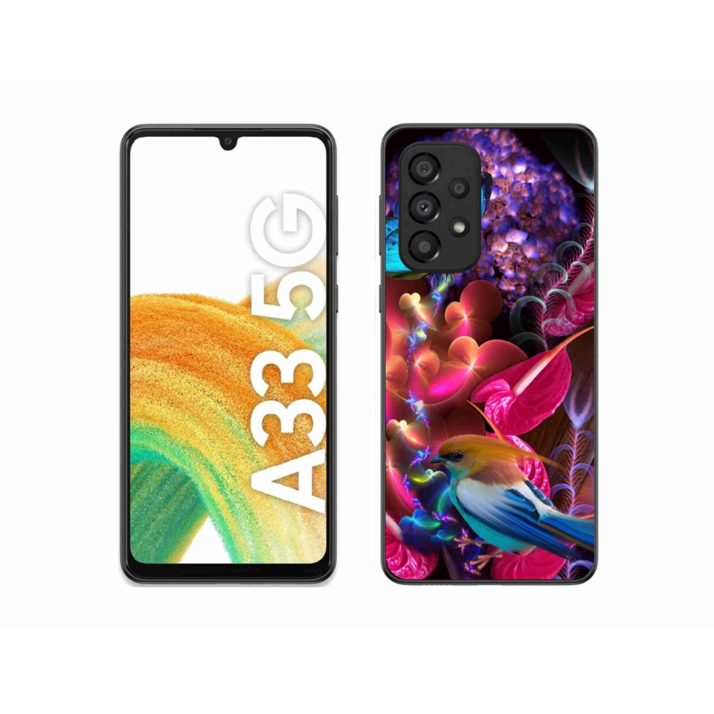 Gél borítás mmCase Samsung Galaxy A33 5G - színes virágokhoz