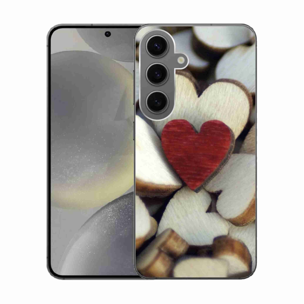 Gél védőhuzat mmCase Samsung Galaxy S24 készülékhez - gravírozott piros szív