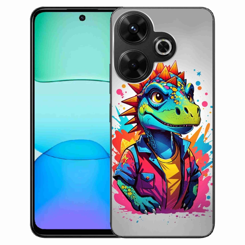Gél borítás mmCase a Xiaomi Redmi 13 4G/Poco M6 4G - színes dinoszauruszhoz