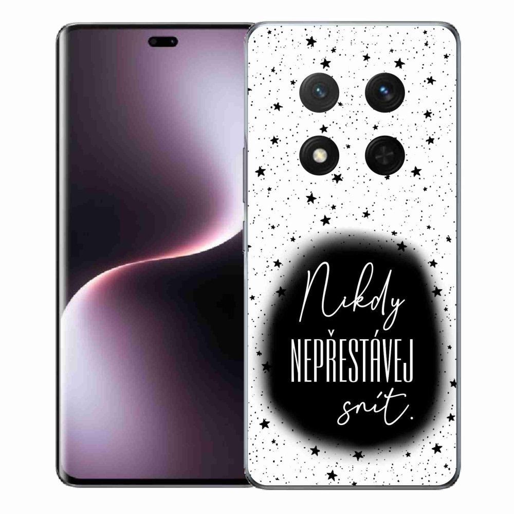 Gél borítás mmCase a Honor Magic 7 Lite 5G készülékhez - Idézet 1 fekete és fehér háttérrel