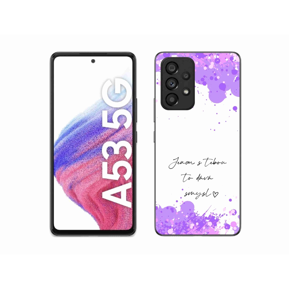 Gél borító mmCase Samsung Galaxy A53 5G - szerelem szöveg fehér háttérrel
