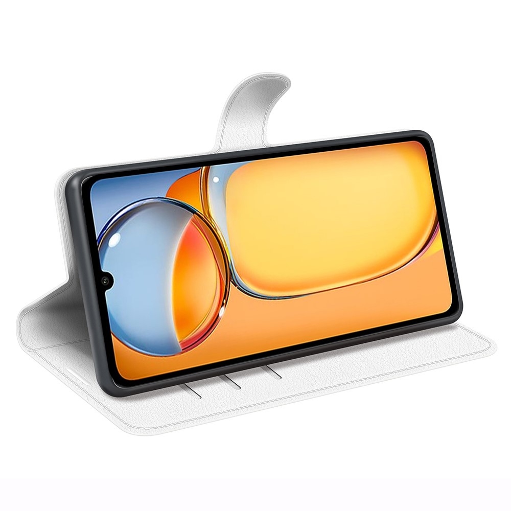 Litchi könyv tok a Xiaomi Poco C65/Redmi 13C készülékhez - fehér