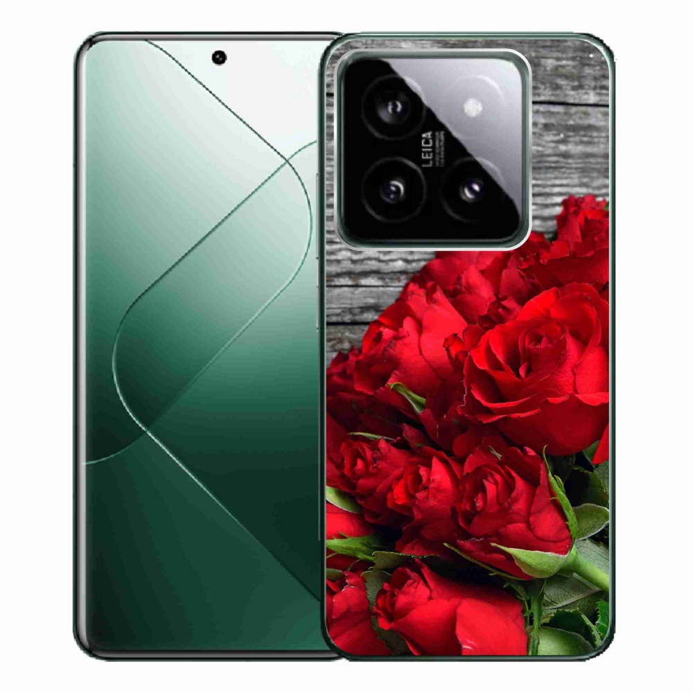 Gél borítás mmCase a Xiaomi 14 Pro-hoz - piros rózsa