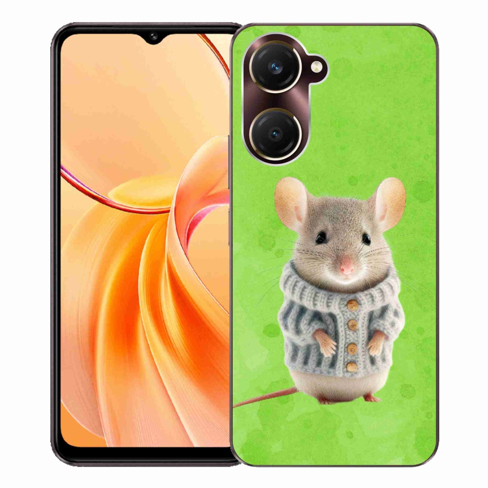 Gél borítás mmCase a Vivo Y28s 5G-hez - egér pulóverben