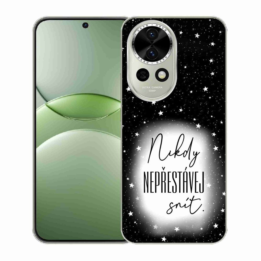 Gél borítás mmCase a Huawei Nova 13 5G - idézet 1 fehér és fekete háttérrel