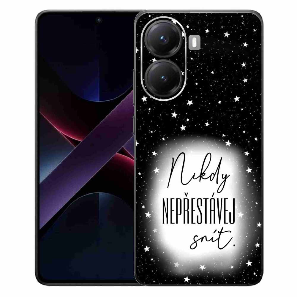 Gél borítás mmCase a Xiaomi Poco X7 Pro 5G számára - idézet 1 fehér és fekete háttérrel