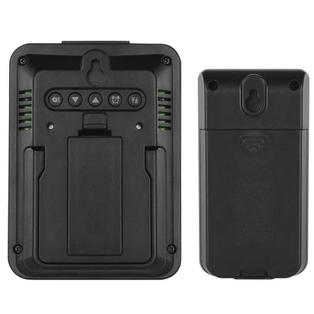 Digitális hőmérő, vezeték nélküli érzékelő, ébresztőóra E8636