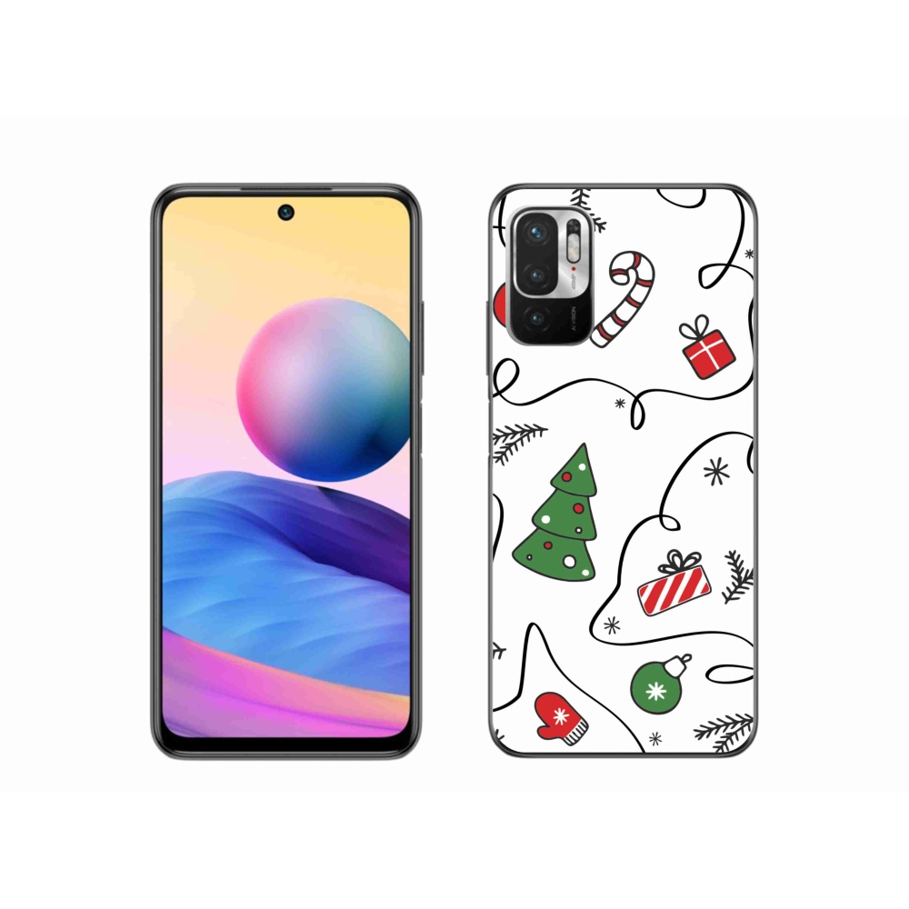 Gél borító mmCase a Xiaomi Redmi Note 10 5G számára - karácsonyi motívumok