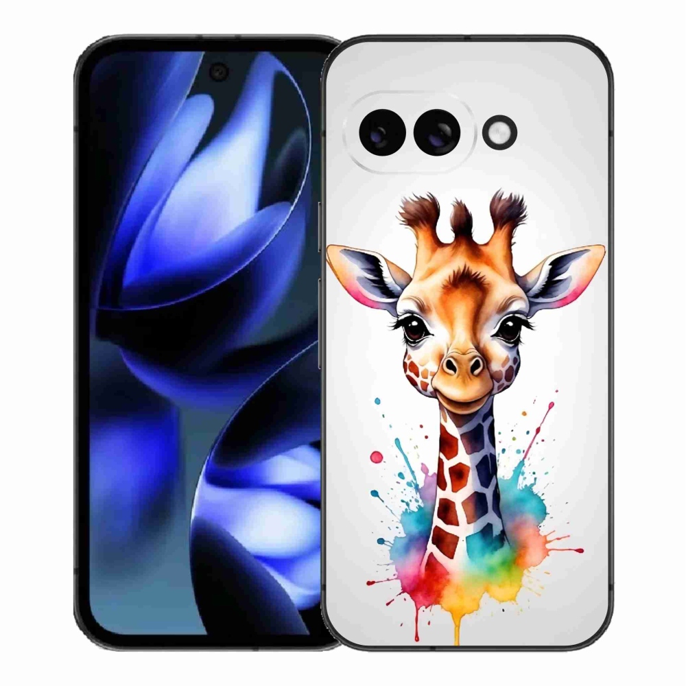 Zselés borítás mmCase a Google Pixel 9a készülékhez - zsiráf 1