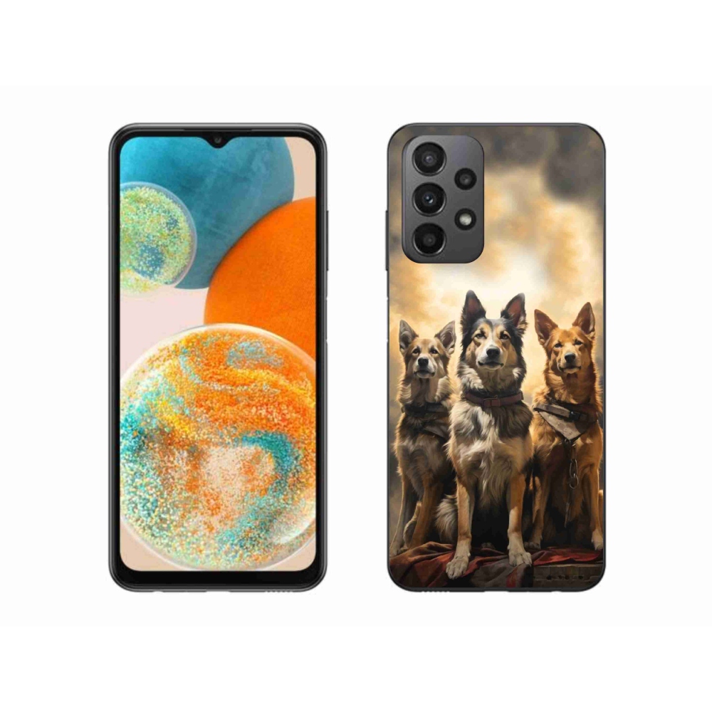 Gél borító mmCase Samsung Galaxy A23 4G/5G - három kutya
