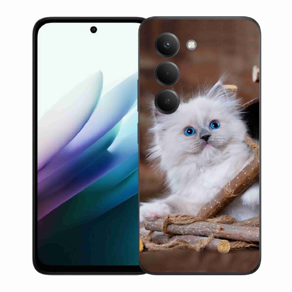 Gél borítás mmCase a Xiaomi Redmi 15 4G/5G (171mm) - fehér cica