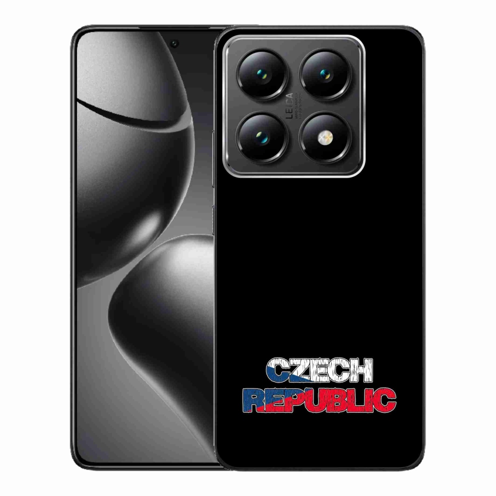 Gél borítás mmCase a Xiaomi 14T Pro - Csehország fekete háttérrel