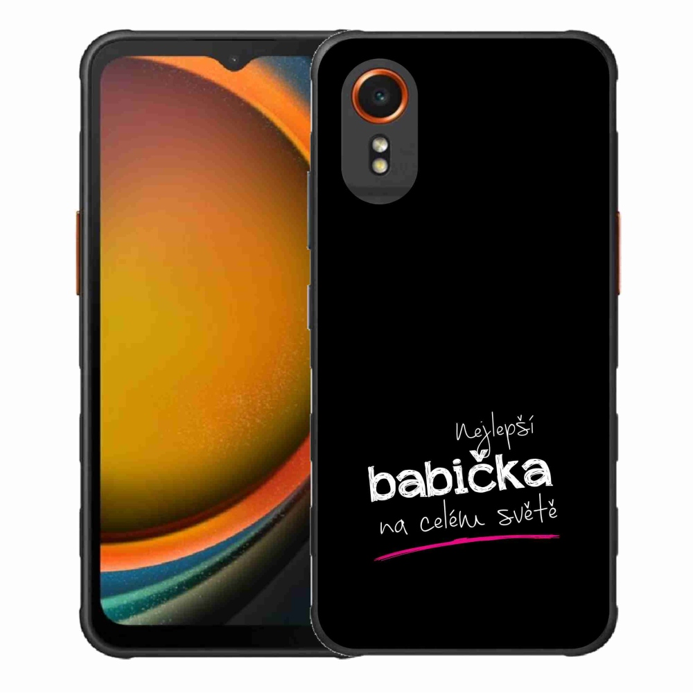 Gél borító mmCase Samsung Galaxy Xcover 7 - Legjobb nagyi 4 fekete háttérrel