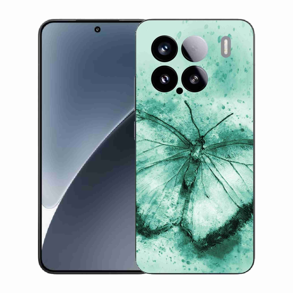 Gél borító mmCase a Xiaomi 15-öshöz - zöld pillangó