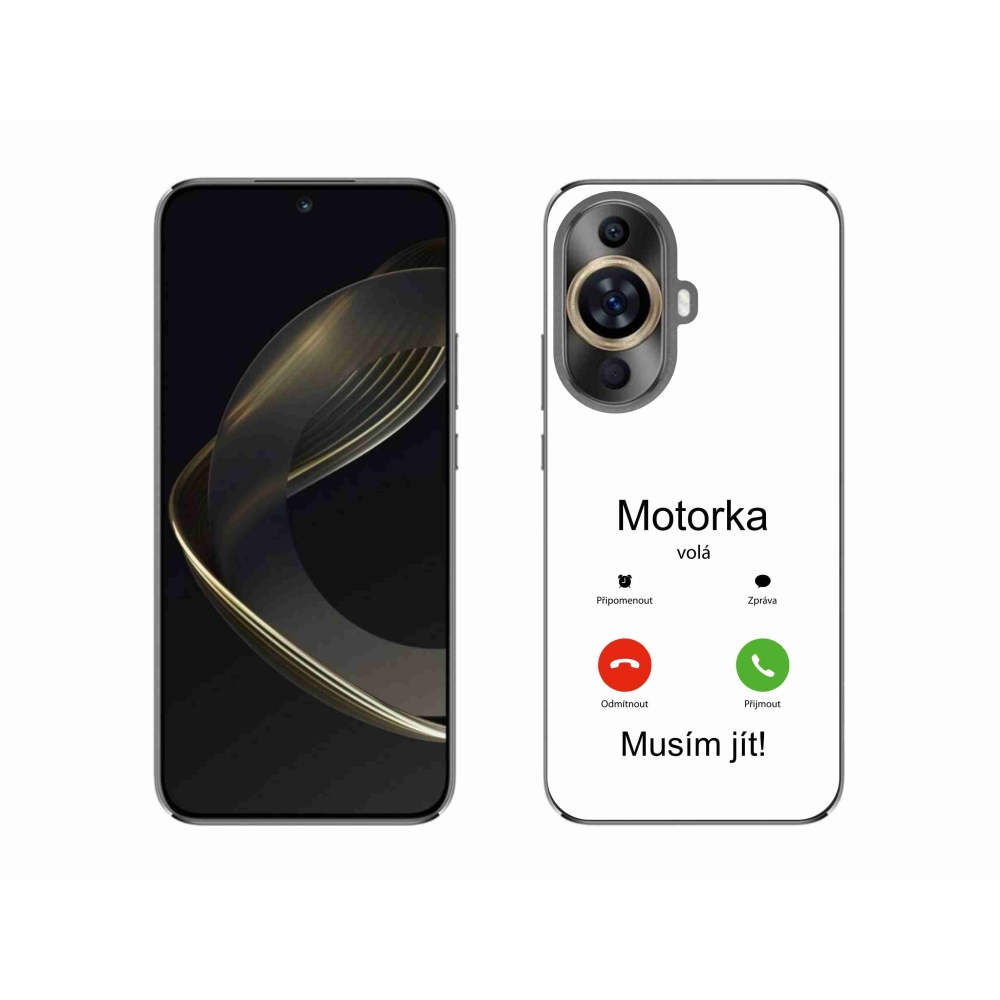 Gél borító mmCase a Huawei Nova 11-en - motoros hívások fehér háttérrel