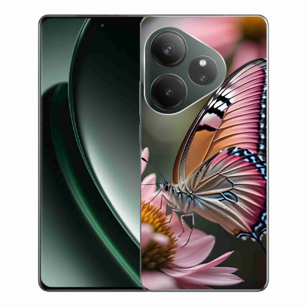 Zselés borítás mmCase a Realme GT 6 5G/GT 6T 5G számára - színes pillangó