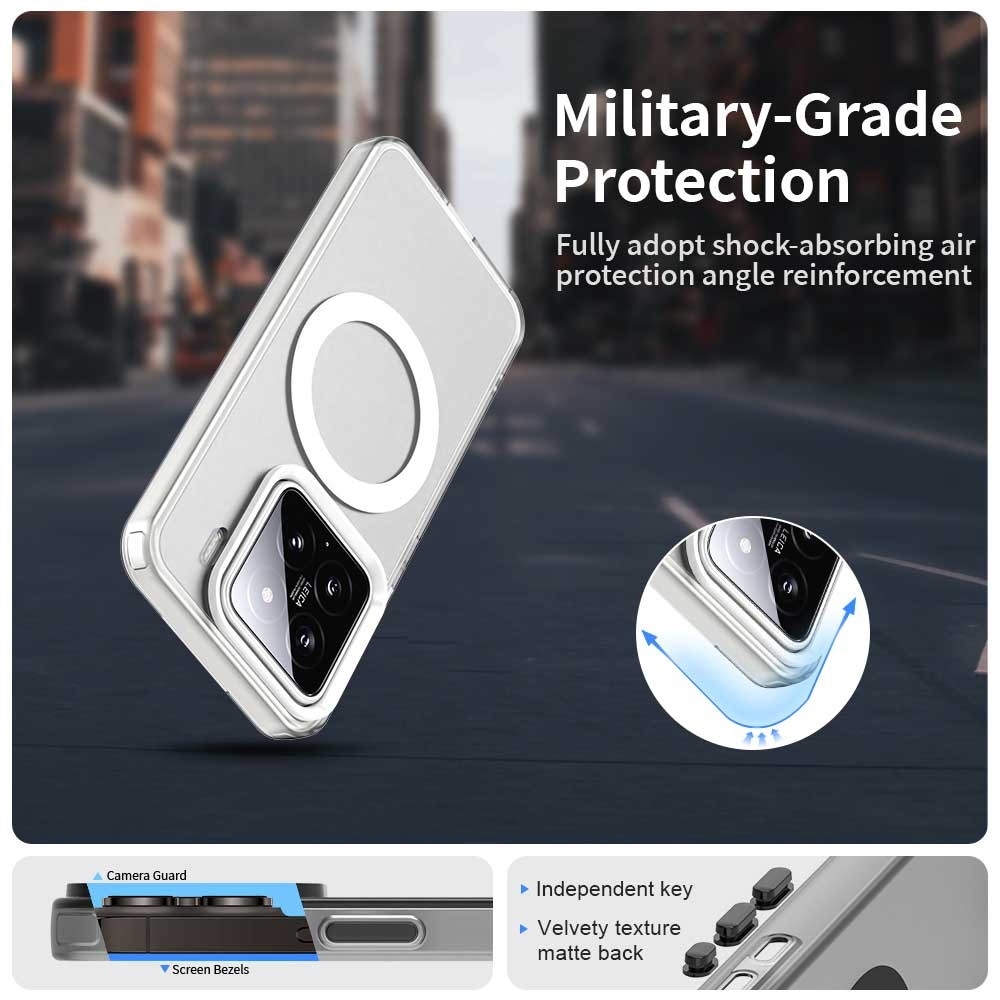 Candy zselés tok MagSafe-val a Xiaomi 15-öshöz - fehér