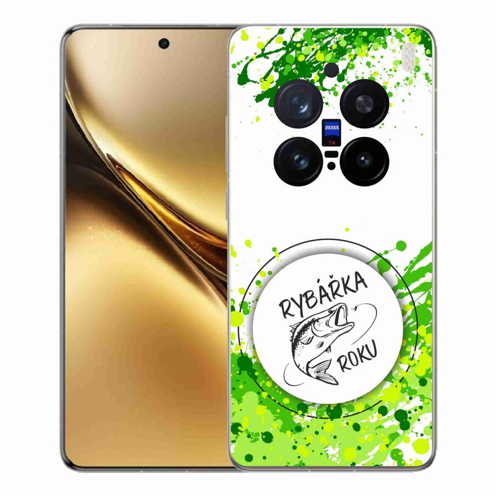 Gél borítás mmCase a Vivo X200 Pro 5G-n - az év horgásza fehér háttérrel