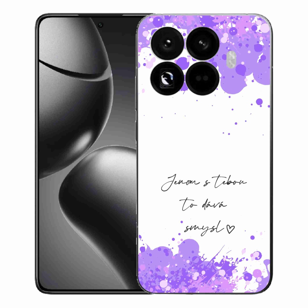 Gél borító mmCase a Xiaomi 15T Pro számára - szerelmes szöveg fehér háttérrel