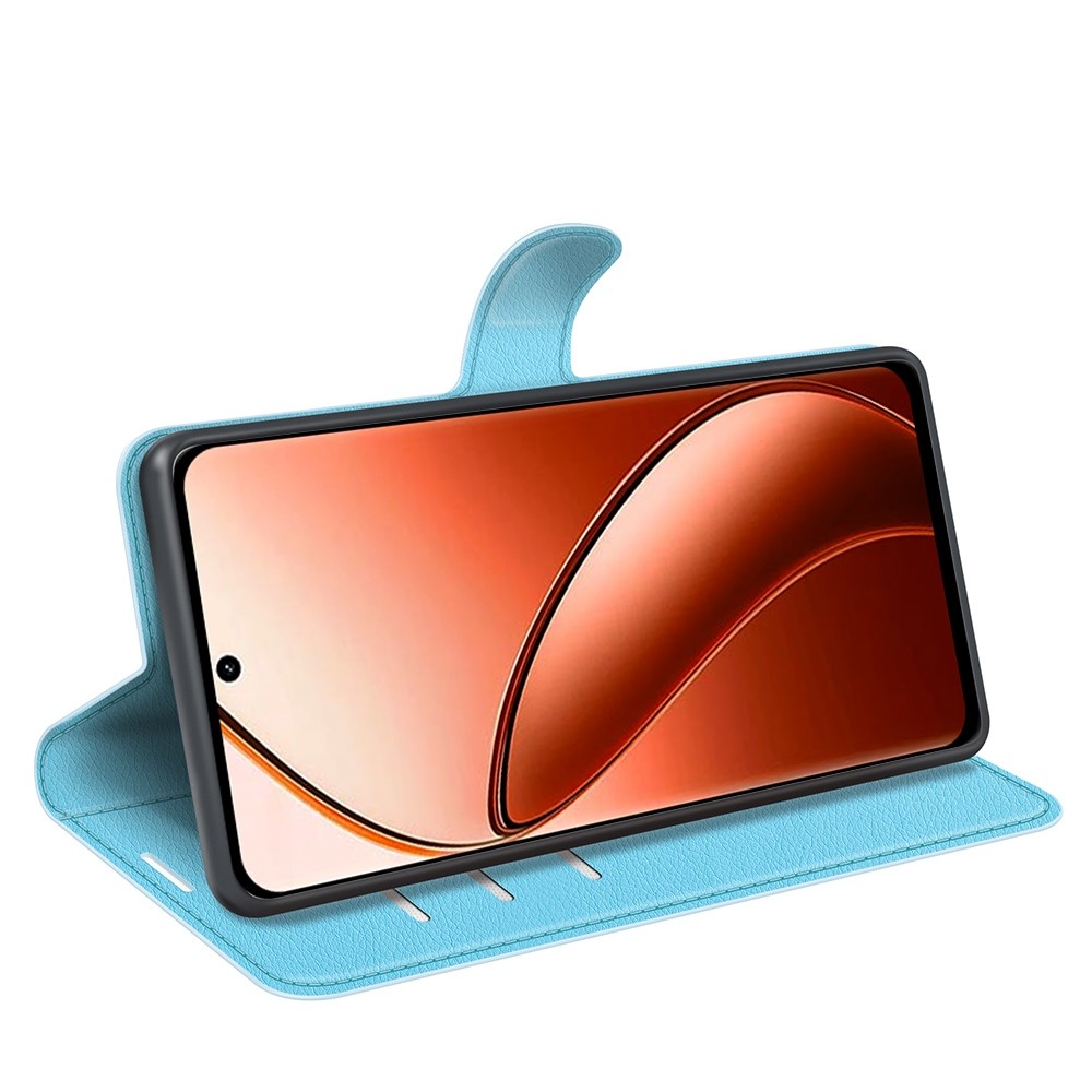 Litchi könyv tok Realme 12 Pro 5G/12 Pro+ 5G - kék