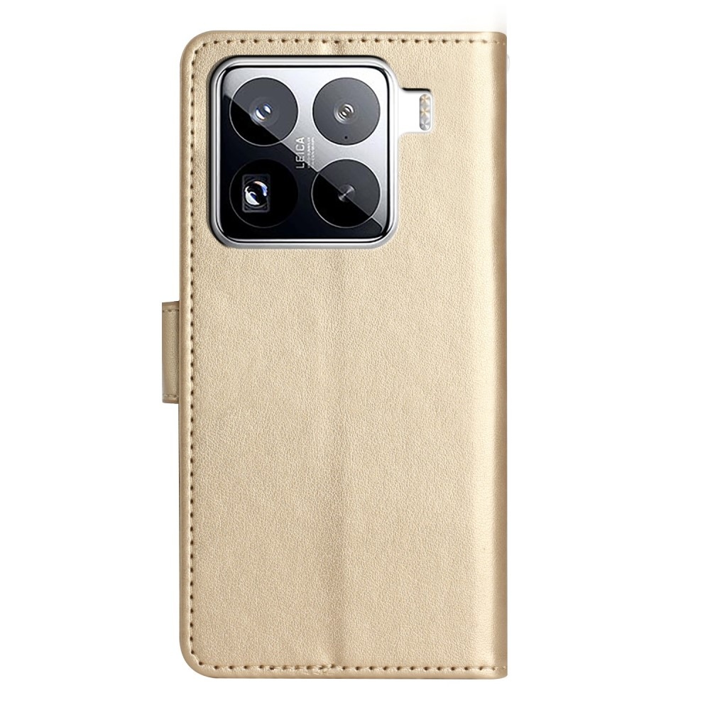 Virágok könyv tok Xiaomi 15 Pro - arany színű