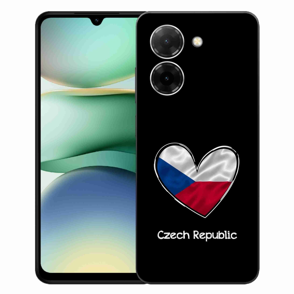 Gél borító mmCase a Xiaomi Redmi A5 (173.45x79.35x8.45mm) - szív zászló fekete háttérrel