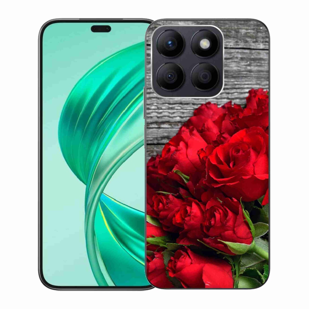 Gél borítás mmCase a Honor X8b készülékhez - piros rózsa